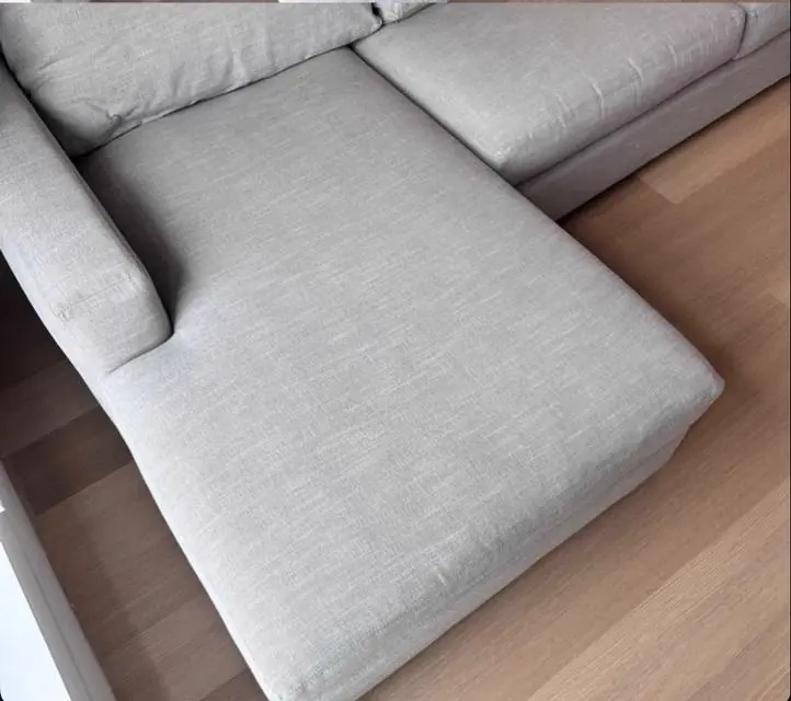 After cleaning: chaise sectional cushions