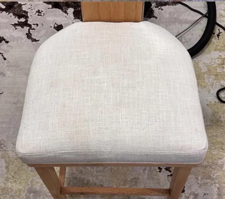 After cleaning: dining chair seat